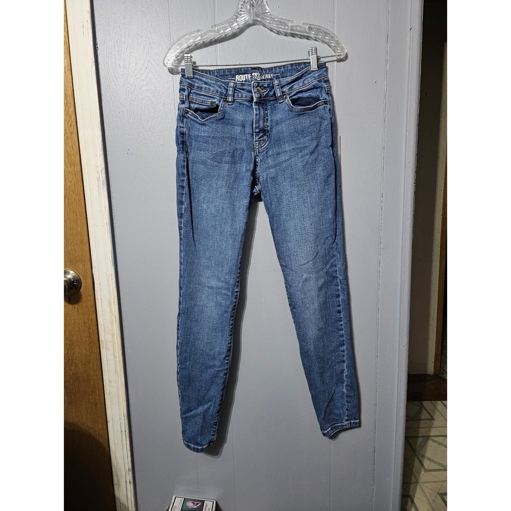 Route 66 Skinny Jeans Womens 8 Medium Wash Blue Stretch Denim RN 15099‎